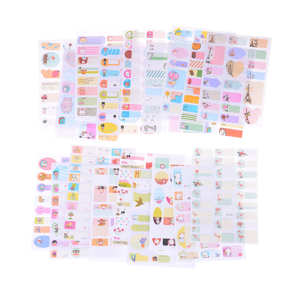 Cartoon Removable Book Notebook Index Name Sticker Label Writable n .ca 