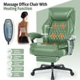 thumbnail image 7 of Heated Massage Office Chair with 6 Points Vibration, Reclining Ergonomic Desk Chair with Footrest for Extra Comfort, PU Leather High Back Executive Computer Chair, Thick Padded Massage Chair, 7 of 7