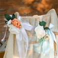 thumbnail image 1 of Neinkie Artificial Flower Arrangement for Wedding Chair Back Aisle Pew Flower Decoration, 1 of 7