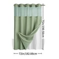 thumbnail image 6 of Hadint Hook Free Large Ring Shower Curtain,Green Waffle Lining Fabric Waterproof Bathroom Shower Curtain, 72" W x 75" L, 6 of 6