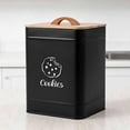 thumbnail image 1 of Elodie Cookie Jar Baking Storage Box Food Storage Container for Flour Coffee Pantry Black, 1 of 8