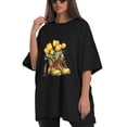 thumbnail image 4 of Women T Shirt Graphic Tee Summer Tops Half Sleeve Loose drop Shoulder Vintage Shirts Casual Shirt M, 4 of 5
