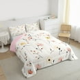 thumbnail image 2 of Manfei Ancient Flower Full Size Comforter Sets,Pink Yellow Floral Bedding Comforter Set,Rustic Botanical Bedding Sets For Girl,Luxury Bedroom Decor Reversible,3-Piece, 2 of 7