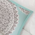 thumbnail image 6 of Comfort Spaces 3-Piece Twin/Twin XL Dorm Comforter Sets Medallion Print Microfiber Bedding Set Aqua, 6 of 7