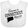 thumbnail image 3 of Inktastic Someone in Connecticut Loves Me Boys or Girls Baby Bib, 3 of 4