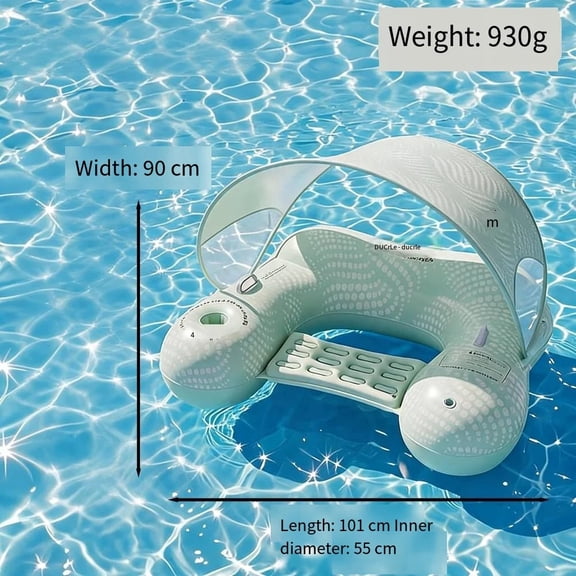 Summer Cooling Inflatable Floating Platform Portable Water Sofa Lounge Chair with Removable Sun Protection Canopy