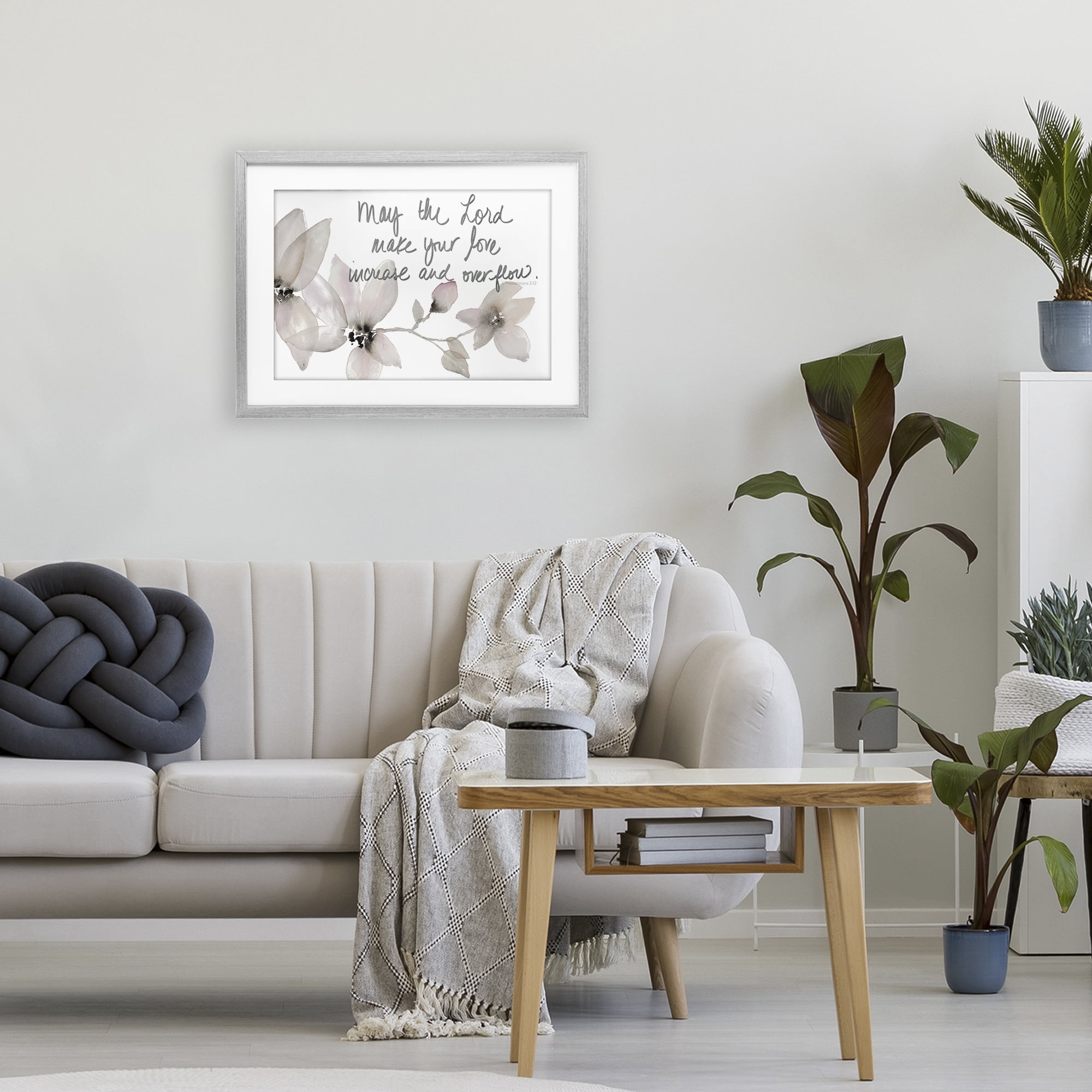 Stupell Industries Love Increase & Overflow Gray Framed Print Under Glass, design by Lanie Loreth