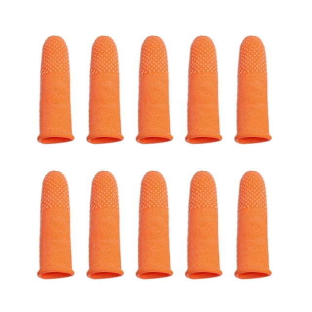 EeaseMX 100 protectores de dedos antideslizantes, talla M (naranja)