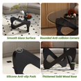 thumbnail image 2 of Modern Glass Top Coffee Table with Walnut Base - Mid Century Style Living Room Furniture, 2 of 7