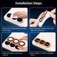 thumbnail image 5 of CASEFIV for Samsung Galaxy S26 Camera Lens Protector Tempered Glass Camera Cover,9H Hardness Aluminum Metal Lens Film,Anti-Scratch Strong Stickiness Case Friendly,1 Pack Orange, 5 of 7