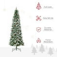thumbnail image 6 of Christmas Trees HOMCOM 9ft Pre-Lit Snow-Dipped Artificial Christmas Tree with Realistic Branches, 460 LED Lights, Pine Cones, Red Berries and 1298 Tips,Artificial Christmas Trees, 6 of 10