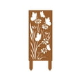 thumbnail image 2 of Rusty Metal Garden Stake, 2D 14.18 inches Garden Column Rust Steel Statue, Modern Garden Sculpture, Metal Patio Landscape Decor, Art Column for Lawn, Porch, Backyard Decoration, Style C, 2 of 9
