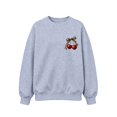 thumbnail image 2 of UKHCCC Boys Girls Cherry Leopard Bow Crewneck Sweatshirt, Oversized Long Sleeve Graphic Pullover for Kids Ages 1-13, Casual Fall Winter Top, 2 of 7