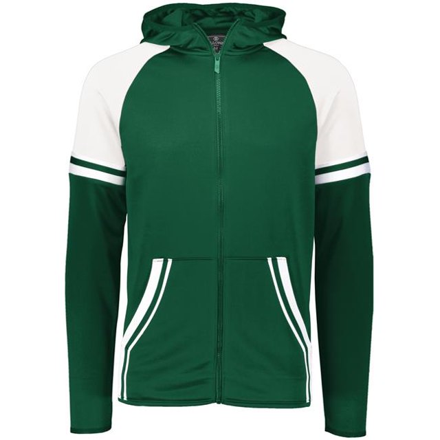 Adult Retro Grade Jacket, Forest & White - Large