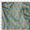 thumbnail image 4 of Soimoi Grey Cotton Duck Fabric Triangle & Pine Fruits Print Sewing Fabric Yard 42 Inch Wide, 4 of 5