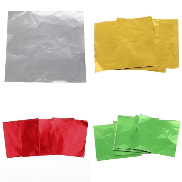 4 Piezas Envolturas De Papel De Multicolores Envoltura Envoltura Dulce Envoltura De Papel De Aluminio Envoltorios De Papel De