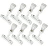 Display Clip Holders - 8 Pack Plastic Rotatable POP Sign Holder Stand, Sign Clips for Merchandise and Name Cards, Clear