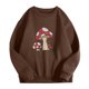 thumbnail image 1 of Honeeladyy Ofertas Sudadera de gran tamaño para mujer Divertida novedad Estampado de plantas de hongos Camisas de manga larga Casual Cuello redondo Jersey holgado Tops, 1 of 7