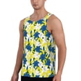 thumbnail image 2 of Easygdp Lilies Flowers Men's Tank Top, Sleeveless Muscle T Shirts, Breathable, Quick-Dry, Loose for Gym, Running, Fitness - Small, 2 of 9