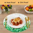 thumbnail image 4 of Ombre Green Polka Dot Round 13 Inch Placemats Set of 4, Abstract Watercolor Geometric Gradient HeatResistant Non Slip Place Mats for Dining Table, Wipeable Braided Kitchen Table Mats for Housewarming, 4 of 9