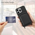 thumbnail image 4 of Crossbody Case for iPhone 14 Pro Max with Card Holder,Shockproof Liquid Silicone Case with Adjustable Rope Lanyard Strap for iPhone 14 Pro Max 6.7 inch,Black, 4 of 10