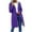 Purple C, variant on Women's Long Hooded Rain Jacket Outdoor Raincoat Windbreaker Windproof Loose Casual Full-Zip Outerwear with Pocket Purple C M