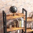 thumbnail image 2 of Glavbiku Triple Wide 5 Shelf Bookshelves,Wooden Home and Office Storage Rack,Rustic Brown,Adult, 2 of 10