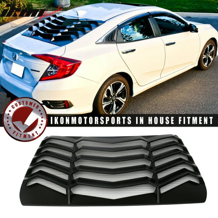 Compatible with 16-18 Honda Civic Sedan Rear Window Louvers Cover Sun Shade