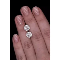 "2.40 Ct Round Cut FL/D GRA Real Moissanite Stud Earrings | 14K White Gold | 7MM"