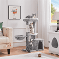 thumbnail image 3 of Alden Design 34.5" H Cat Tree Tower with Condo and Perches, Light Gray, 3 of 9