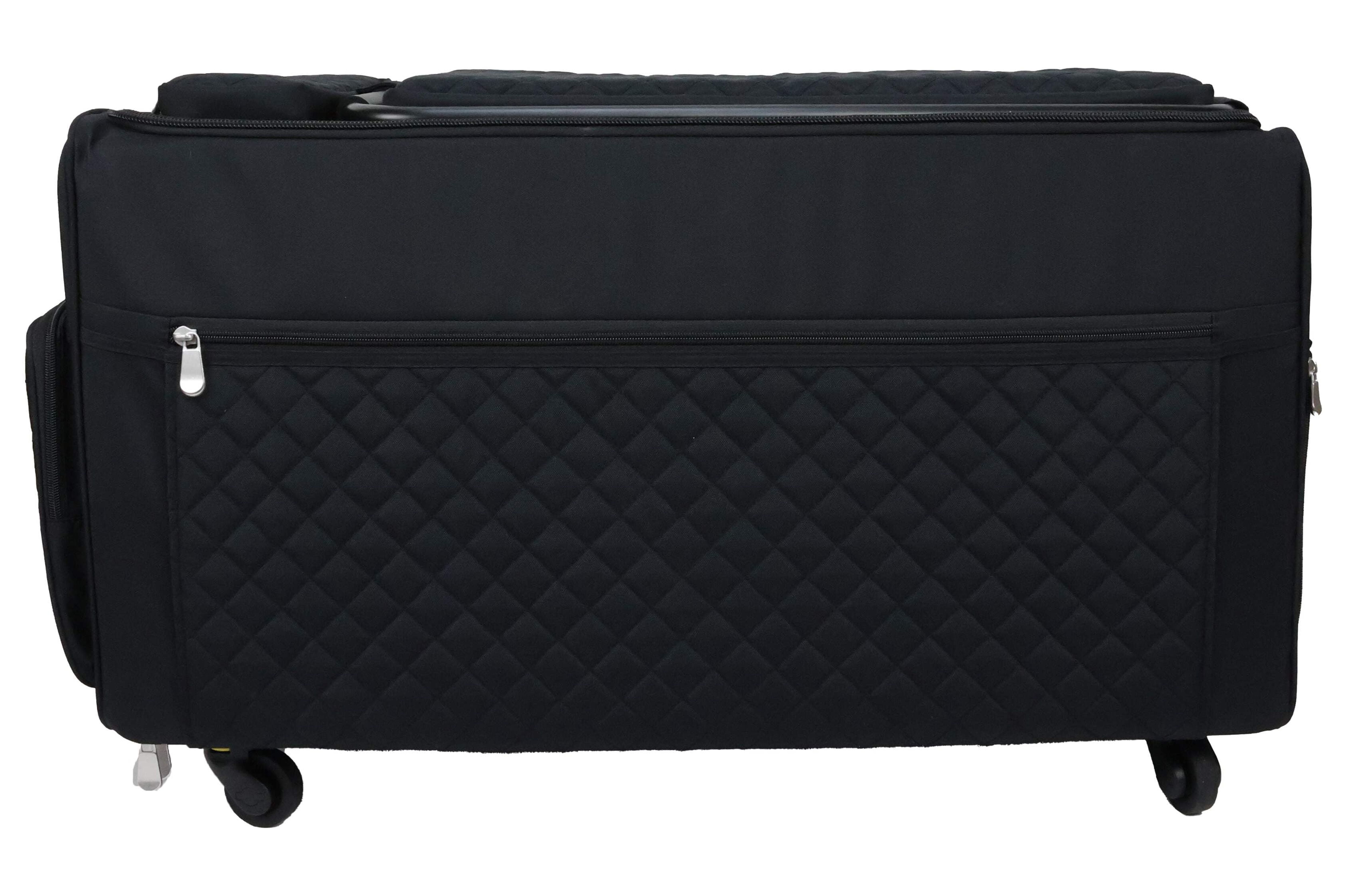 Everything Mary Jumbo 5 Wheel Collapsible Rolling Sewing Machine Storage Case, Black