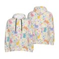 thumbnail image 6 of Bingfone Flower Color Rabbit Men's Drawstring Hoodie Long Sleeve Pocket Sweatshirts-4X-Large, 6 of 6