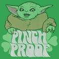 thumbnail image 2 of Junior's Star Wars: The Mandalorian Grogu St. Patrick's Day Pinch Proof Graphic Tee Kelly Green 2X Large, 2 of 3