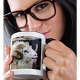 thumbnail image 2 of 3drose, Sheep down from the High Pastures, Olafsjordur in Northern Iceland., 15oz Two-tone Black Mug, 2 of 6