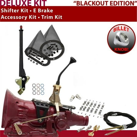 American Shifter AOD Shifter Kit Black 8 in. E Brake Cable Clamp Clevis Trim Kit for ED567