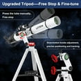 thumbnail image 3 of Telescopio LUVONI, telescopios de 90 mm de apertura y 900 mm para astronomía para adultos con trípode AZ de ajuste fino, telescopio refractor profesional de alta transmisión multicapa con perillas de, 3 of 3