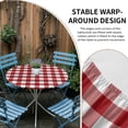 thumbnail image 2 of Farmhouse Buffalo Plaid Round Tablecloth for 36-44 Inch Tables, Fitted Table Cover with Elastic Edge, Red White Checkered Waterproof Outdoor Table Cloth Protector for Patio Garden Dinner Picnic, 2 of 9