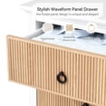 thumbnail image 3 of Wood Dresser for Bedroom,6 Drawers Raw Wood Dresser,Modern Chest of Drawers Storage Cabinet,Nursery, Laundry, Living Room, Hallway, Office, Bedroom,Raw Wood, 3 of 7