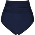 thumbnail image 2 of Firpearl Women's Retro High Waisted Bikini Bottoms Ruched Swimsuit Bottom Swim Shorts, 2 of 4