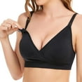 thumbnail image 2 of 3 Pack Women's Nursing Bra Solid Maternity Pregnancy Bra Seamless Breastfeeding Bras Wirefree Adjustable Straps Nursing Bralettes, 2 of 9