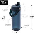 thumbnail image 2 of Water Bottles for Kids - Splash Kids Water Bottle for School with Pop-it Handle - BPA Free Tritan Plastic Water Bottle with Straw Leak Proof when Spout is Closed - Navy Blue - 18oz, 2 of 7