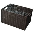 thumbnail image 1 of MasteelfCA 1Pc Hand-woven Basket Rectangular Sundries Basket Closet Basket (Random Color), 1 of 8