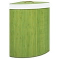 thumbnail image 2 of vidaXL Bamboo Corner Laundry Basket 15.9 gal Washing Clothes Bin Multi Colors, 2 of 6