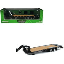Gooseneck Trailer Black (In Box) 1/64 Diecast Model Car by Greenlight