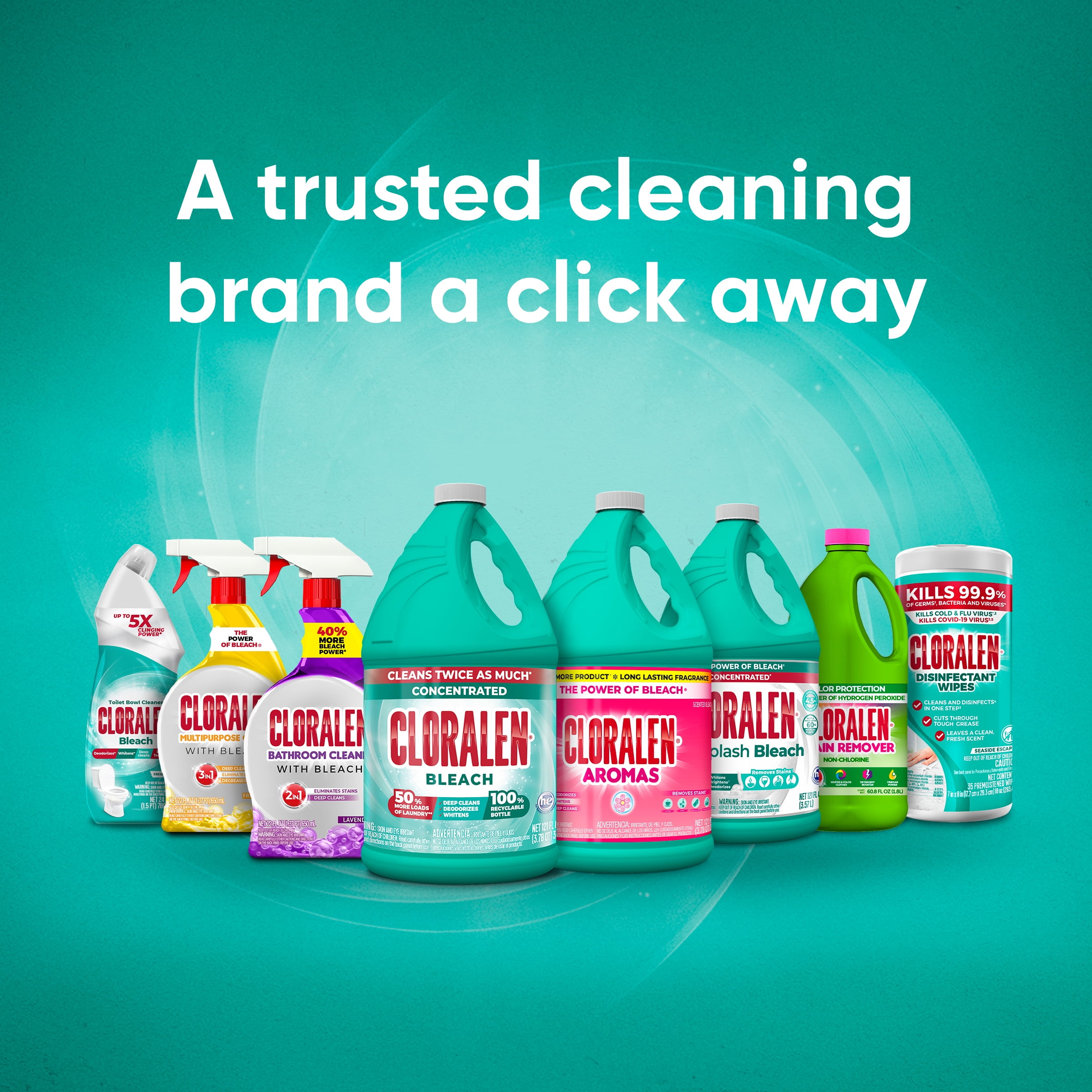 CLORALEN® Household Cleaning Liquid Scented Bleach - Floral Fantasy Scent, 121 fl oz