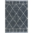 thumbnail image 4 of JONATHAN Y MERCER SHAG 8 x 10 Area Rug, Mercer Plush Tassel Moroccan Geometric Trellis - Blue/Cream, MCR101A-8, 4 of 9