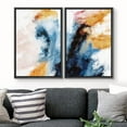 thumbnail image 3 of PixonSign Framed Canvas Print Wall Art Set Cloud Inspired Smeared Brushstrokes Geometric Shapes Illustrations Modern Art Contemporary Colorful Ultra for Living Room, Bedroom, Office - 16"x24"x2 BLACK, 3 of 5