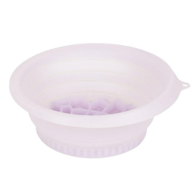 Cuenca de lavado plegable cubo de hielo plegable tazón de lavado plato bañera de bebidas de hielo múltiples para acampar para vehículos recreativos al púrpura