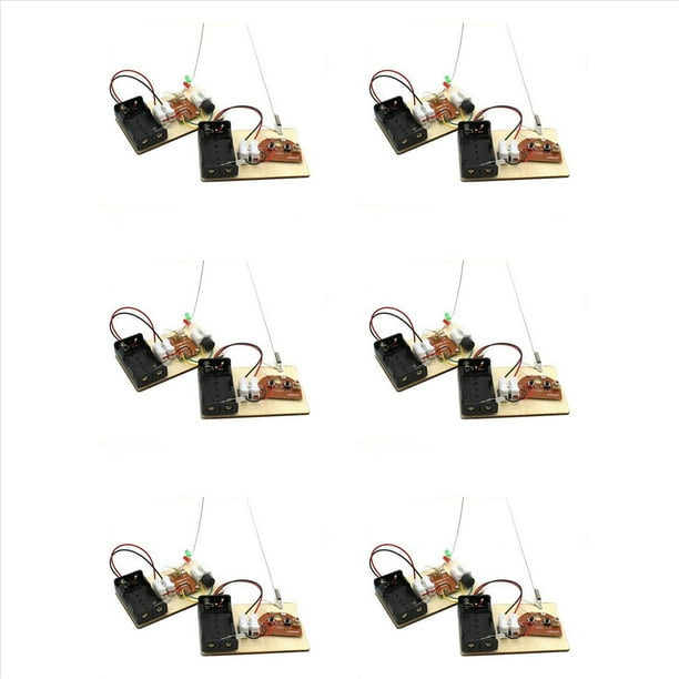 6X Kits STEM, Aprender CóDigo Morse, Construir una MáQuina de TeléGrafo, Experimento de Circuito EléCtrico, Kit de Electricidad (Sin BateríA)