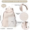 thumbnail image 4 of School Backpack for Girls Water Resistant High School Book Bag Simple Backpack for Teens Boys Girls, Lightweight Simple Middle School Back Pack Daypack, 4 of 5